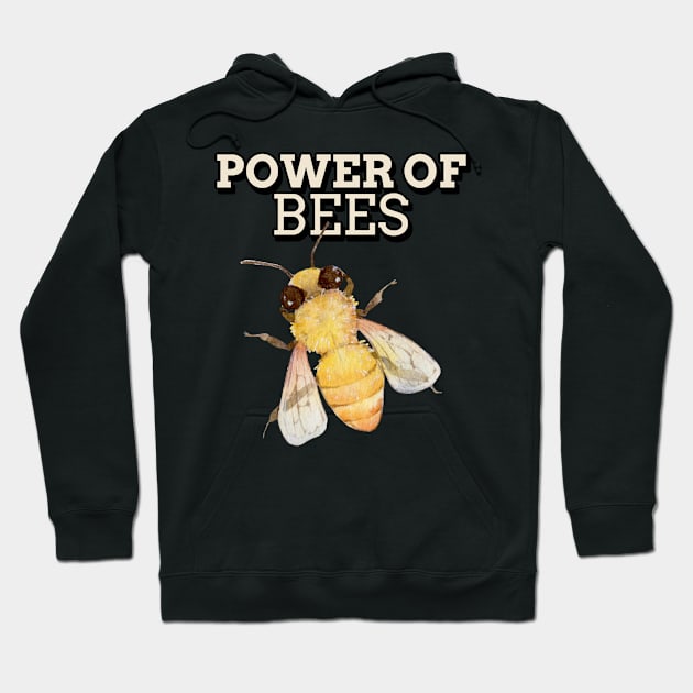 Power of Bees, Beekeeper, Beekeepers, Beekeeping,  Honeybees and beekeeping, the beekeeper Hoodie by One Eyed Cat Design